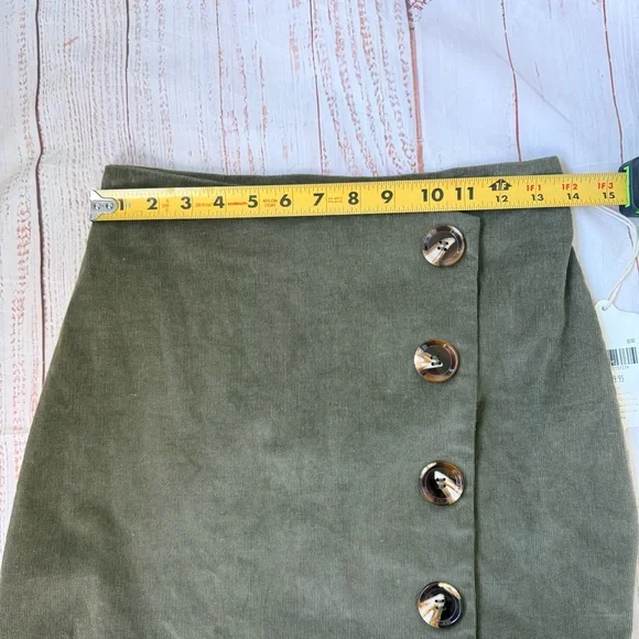 Altar’d‎ State “Addie” Corduroy Skirt – Green, Size M NWT - Picture 9 of 9